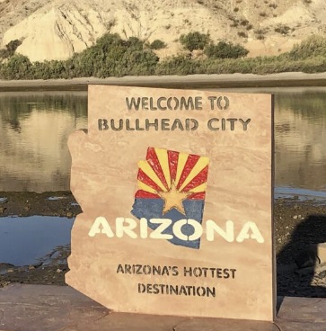 welcome to bullhead city sign